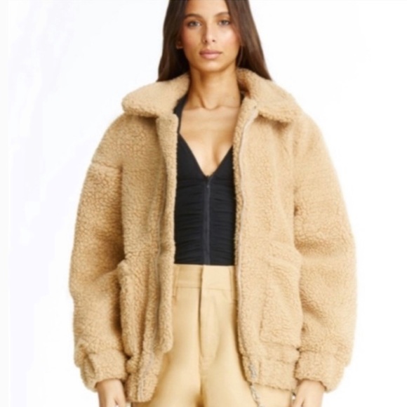 I.AM.GIA Pixie Teddy Sherpa Fleece Jacket Size L - Picture 3 of 8
